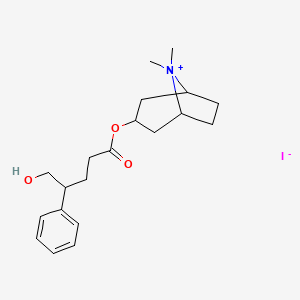 (8,8-Dimethyl-8-azoniabicyclo[3.2.1]octan-3-yl) 5-hydroxy-4-phenylpentanoate iodide