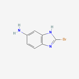 molecular formula C7H6BrN3 B11781271 2-Bromo-1H-benzo[d]imidazol-6-amine 