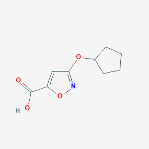 molecular formula C9H11NO4 B11781398 3-(Cyclopentyloxy)isoxazole-5-carboxylic acid 