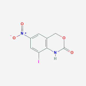 molecular formula C8H5IN2O4 B11781441 8-Iodo-6-nitro-1H-benzo[D][1,3]oxazin-2(4H)-one 