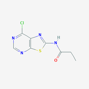 molecular formula C8H7ClN4OS B11781458 N-(7-Chlorothiazolo[5,4-d]pyrimidin-2-yl)propionamide 