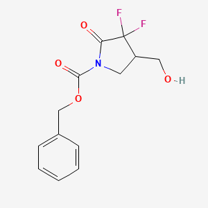 molecular formula C13H13F2NO4 B11781510 Benzyl 3,3-difluoro-4-(hydroxymethyl)-2-oxopyrrolidine-1-carboxylate 