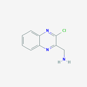 molecular formula C9H8ClN3 B11781514 (3-Chloroquinoxalin-2-yl)methanamine 