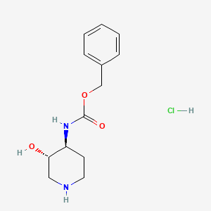 molecular formula C13H19ClN2O3 B11781530 Benzyl (trans-3-hydroxypiperidin-4-yl)carbamate hydrochloride 