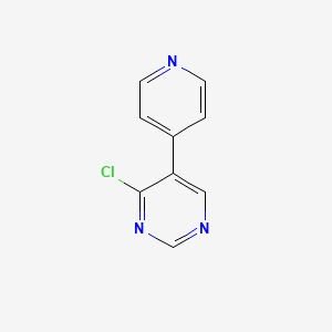 molecular formula C9H6ClN3 B11781658 4-Chloro-5-(pyridin-4-yl)pyrimidine 
