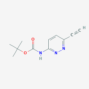 molecular formula C11H13N3O2 B11781711 tert-Butyl(6-ethynylpyridazin-3-yl)carbamate 