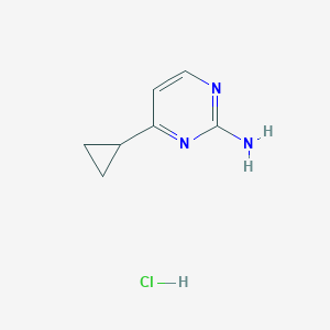 molecular formula C7H10ClN3 B11781757 4-Cyclopropylpyrimidin-2-amine hydrochloride 
