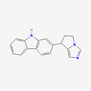molecular formula C18H15N3 B11781892 2-(6,7-Dihydro-5H-pyrrolo[1,2-c]imidazol-7-yl)-9H-carbazole 