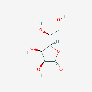 molecular formula C6H10O6 B117819 (3S,4R,5S)-5-[(1S)-1,2-dihydroxyethyl]-3,4-dihydroxyoxolan-2-one CAS No. 78184-43-7