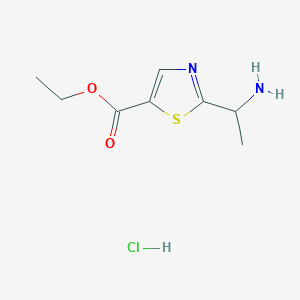 molecular formula C8H13ClN2O2S B11781910 Ethyl 2-(1-aminoethyl)thiazole-5-carboxylate hydrochloride 