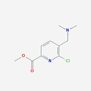 molecular formula C10H13ClN2O2 B11781921 Methyl 6-chloro-5-((dimethylamino)methyl)picolinate 