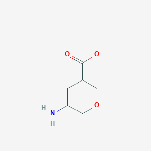 molecular formula C7H13NO3 B11781980 Methyl 5-aminotetrahydro-2H-pyran-3-carboxylate 