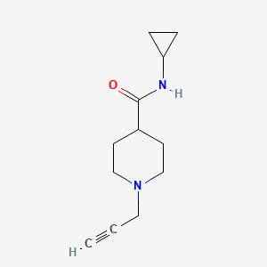 molecular formula C12H18N2O B11782133 N-Cyclopropyl-1-(prop-2-yn-1-yl)piperidine-4-carboxamide 