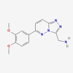 molecular formula C14H15N5O2 B11782149 (6-(3,4-Dimethoxyphenyl)-[1,2,4]triazolo[4,3-b]pyridazin-3-yl)methanamine CAS No. 1706439-11-3