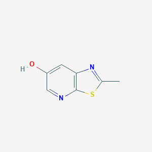 molecular formula C7H6N2OS B11782159 2-Methylthiazolo[5,4-b]pyridin-6-ol 