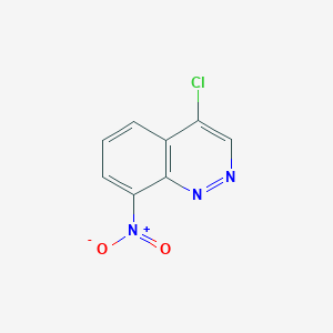 molecular formula C8H4ClN3O2 B11782362 4-Chloro-8-nitrocinnoline CAS No. 2096-41-5