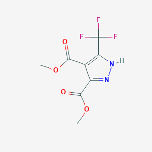 molecular formula C8H7F3N2O4 B11782565 Dimethyl 3-(trifluoromethyl)-1H-pyrazole-4,5-dicarboxylate 