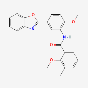 N-[5-(1,3-benzoxazol-2-yl)-2-methoxyphenyl]-2-methoxy-3-methylbenzamide