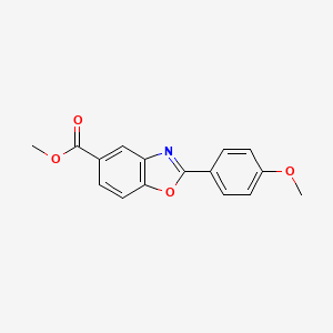 molecular formula C16H13NO4 B11782696 Methyl 2-(4-methoxyphenyl)benzo[d]oxazole-5-carboxylate 
