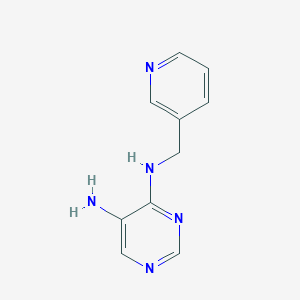 molecular formula C10H11N5 B11782708 N4-(Pyridin-3-ylmethyl)pyrimidine-4,5-diamine 