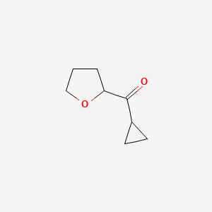 molecular formula C8H12O2 B11782787 Cyclopropyl(tetrahydrofuran-2-yl)methanone 