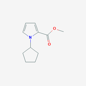 molecular formula C11H15NO2 B11782806 Methyl 1-cyclopentyl-1H-pyrrole-2-carboxylate CAS No. 1706452-75-6