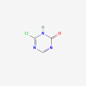 molecular formula C3H2ClN3O B11782855 4-Chloro-1,3,5-triazin-2-ol 