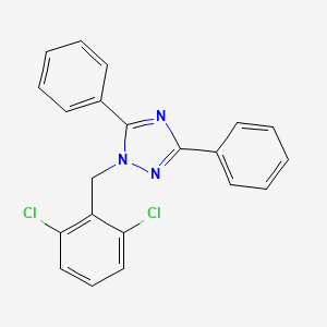 molecular formula C21H15Cl2N3 B11782886 1-(2,6-Dichlorobenzyl)-3,5-diphenyl-1H-1,2,4-triazole 