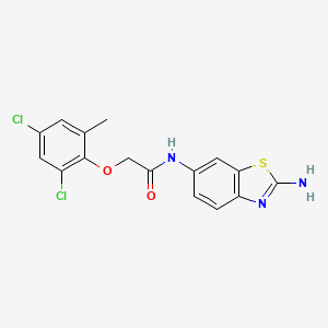 molecular formula C16H13Cl2N3O2S B11782899 N-(2-Aminobenzo[d]thiazol-6-yl)-2-(2,4-dichloro-6-methylphenoxy)acetamide 