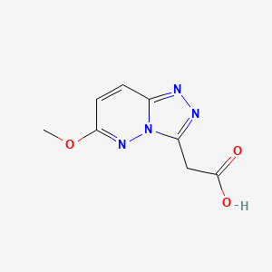 molecular formula C8H8N4O3 B11782974 2-(6-Methoxy-[1,2,4]triazolo[4,3-b]pyridazin-3-yl)acetic acid 