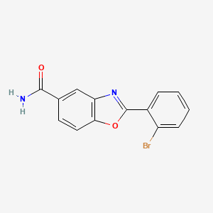 molecular formula C14H9BrN2O2 B11782979 2-(2-Bromophenyl)benzo[d]oxazole-5-carboxamide 