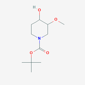 molecular formula C11H21NO4 B11782994 Tert-butyl 4-hydroxy-3-methoxypiperidine-1-carboxylate 