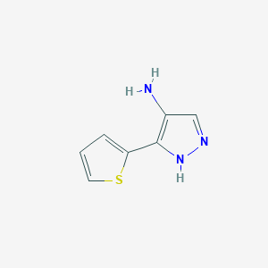 molecular formula C7H7N3S B11783031 3-(Thiophen-2-yl)-1H-pyrazol-4-amine 