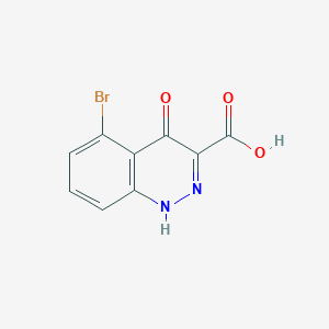 molecular formula C9H5BrN2O3 B11783090 5-Bromo-4-oxo-1,4-dihydrocinnoline-3-carboxylic acid 