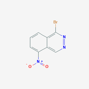 molecular formula C8H4BrN3O2 B11783119 1-Bromo-5-nitrophthalazine 