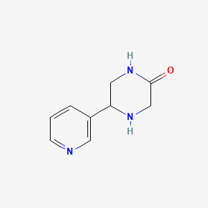 molecular formula C9H11N3O B11783165 5-(Pyridin-3-yl)piperazin-2-one 