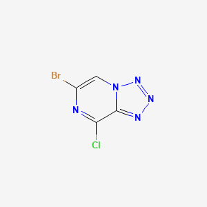 molecular formula C4HBrClN5 B11783248 6-Bromo-8-chlorotetrazolo[1,5-A]pyrazine 