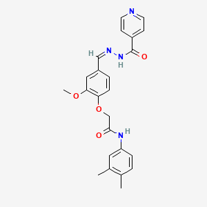 molecular formula C24H24N4O4 B11783252 N-(3,4-Dimethylphenyl)-2-(4-((2-isonicotinoylhydrazono)methyl)-2-methoxyphenoxy)acetamide 