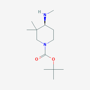 molecular formula C13H26N2O2 B11783380 (S)-Tert-butyl 3,3-dimethyl-4-(methylamino)piperidine-1-carboxylate 