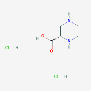 molecular formula C5H12Cl2N2O2 B117835 (S)-Piperazine-2-carboxylic acid dihydrochloride CAS No. 158663-69-5