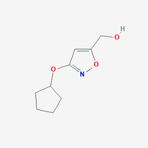 molecular formula C9H13NO3 B11783591 (3-(Cyclopentyloxy)isoxazol-5-yl)methanol 