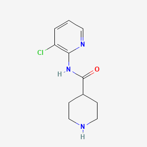 molecular formula C11H14ClN3O B11783683 N-(3-Chloropyridin-2-yl)piperidine-4-carboxamide 