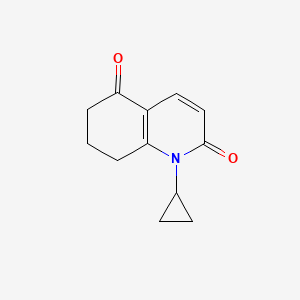 molecular formula C12H13NO2 B11783684 1-Cyclopropyl-7,8-dihydroquinoline-2,5(1H,6H)-dione 