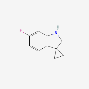 molecular formula C10H10FN B11783691 6'-Fluorospiro[cyclopropane-1,3'-indoline] 