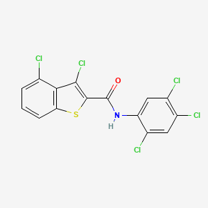 molecular formula C15H6Cl5NOS B11783734 3,4-Dichloro-N-(2,4,5-trichlorophenyl)benzo[b]thiophene-2-carboxamide 