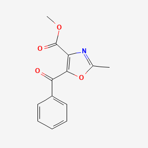 molecular formula C13H11NO4 B11783763 Methyl 5-benzoyl-2-methyloxazole-4-carboxylate 