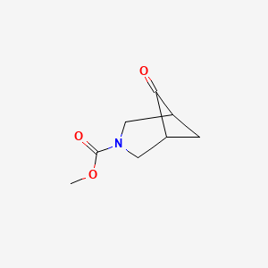 molecular formula C8H11NO3 B11783803 Methyl 6-oxo-3-azabicyclo[3.1.1]heptane-3-carboxylate 