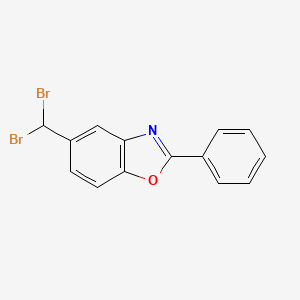 molecular formula C14H9Br2NO B11783825 5-(Dibromomethyl)-2-phenylbenzo[d]oxazole 