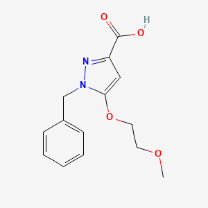 molecular formula C14H16N2O4 B11783849 1-Benzyl-5-(2-methoxyethoxy)-1H-pyrazole-3-carboxylic acid 
