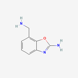 molecular formula C8H9N3O B11783857 7-(Aminomethyl)benzo[d]oxazol-2-amine 